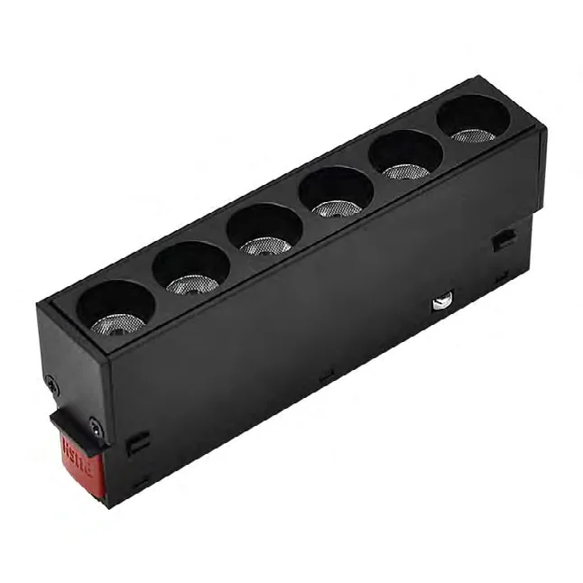 Multi-aperture light module for a magnetic track system